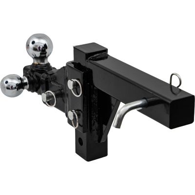 Image showing  2 in. Receiver Adjustable Tri-Ball Truck Hitch, 6 in. Drop, 10,000 lb. Capacity, Chrome