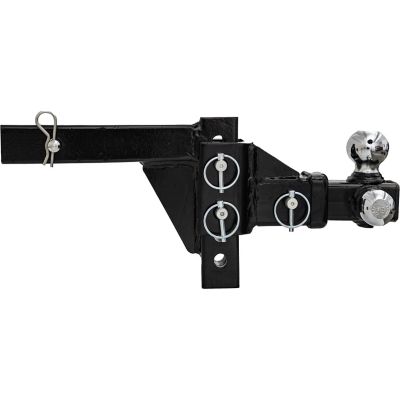 Image showing  2 in. Receiver Adjustable Tri-Ball Truck Hitch, 6 in. Drop, 10,000 lb. Capacity, Chrome