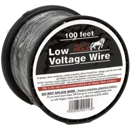 Mighty Mule 100 Feet Spool of Low Voltage Wire 16 Gauge Gate Opener Accessories