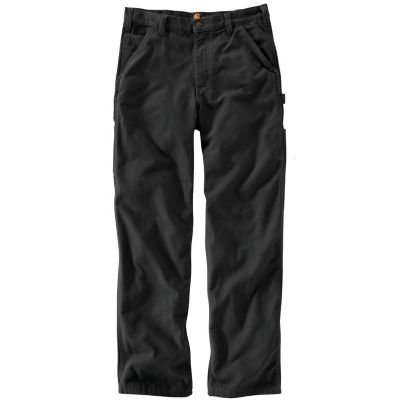 Carhartt Mid-Rise Flannel-Lined Washed Duck Dungaree Pants Lined work pants