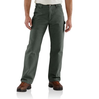 Carhartt Mid-Rise Flannel-Lined Washed Duck Dungaree Pants at Tractor ...
