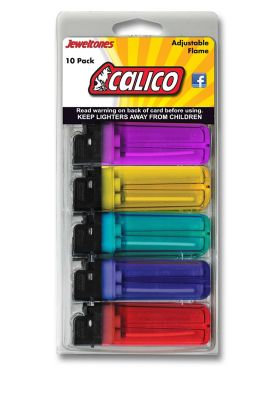 Calico Jeweltones Pocket Lighters, 10-Pack