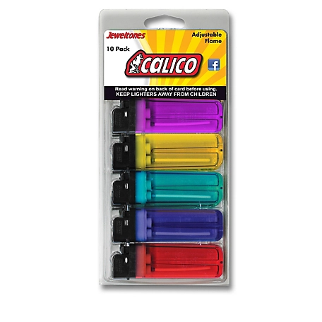 Calico Jeweltones Pocket Lighters, 10-Pack