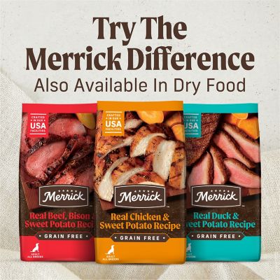 Image showing 8 th Merrick Adult Grain-Free Premium and Natural Cowboy Cookout Wet Dog Food, 12.7 oz.