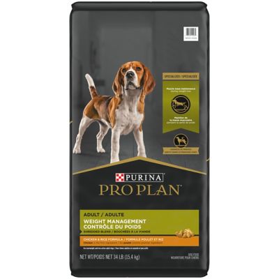 Purina Pro Plan Weight Management Dog Food, Shredded Blend Chicken & Rice Formula Pro plan dog food weight management