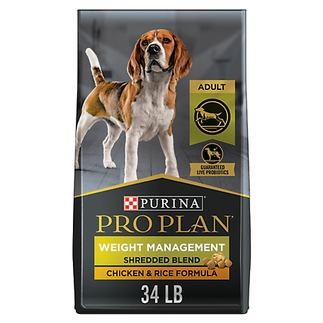 Purina Pro Plan Weight Management Dog Food, Shredded Blend Chicken & Rice Formula