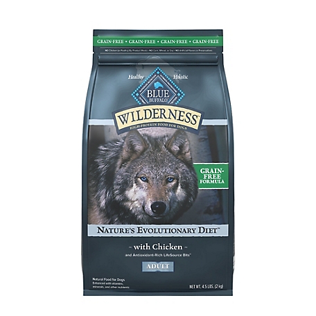 Blue Buffalo Wilderness Adult High-Protein Dry Dog Food with Real Chicken, Grain-Free, Chicken