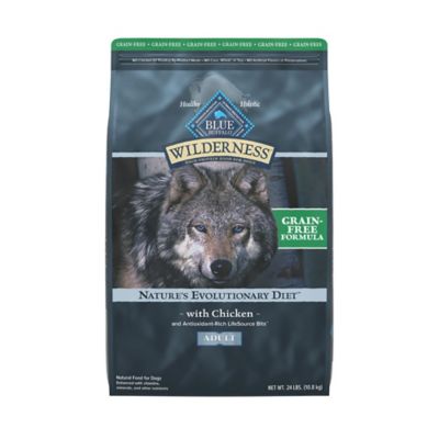 blue dog food bag