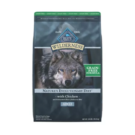 Blue Buffalo Wilderness Adult Real Chicken Recipe High Protein Dry Dog Food Grain Free Dry Dog Food