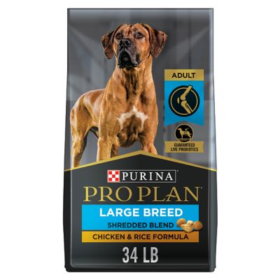 Purina Pro Plan Large Breed Adult Joint Health Shredded Blend Chicken and Rice Formula Dry Dog Food, 34 lb. Bag