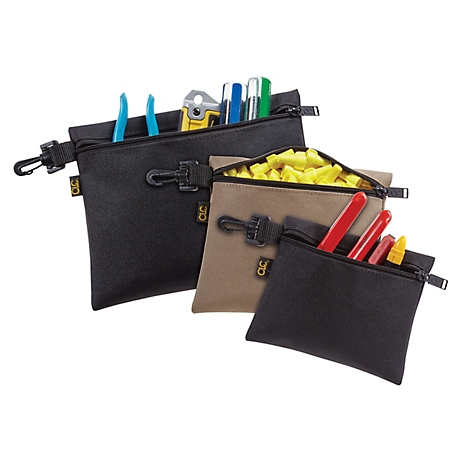 3 Multipurpose Clip-on Zippered Bags