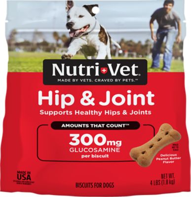 Nutri Vet Hip and Joint Extra Strength Supplement Biscuits for Large Dogs Peanut Butter Flavor 4 lb. at Tractor Supply Co