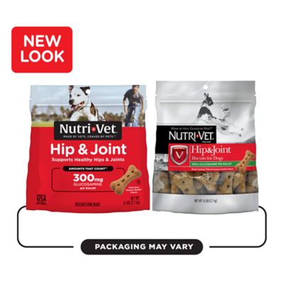 Image showing 7 th Nutri-Vet Hip and Joint Extra Strength Supplement Biscuits for Large Dogs, Peanut Butter Flavor, 4 lb.