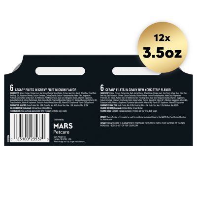 Image showing  Adult Small Breed Filet Mignon and NY Strip Filets in Gravy Wet Dog Food Variety pk., 3.5 oz., 12 pk.