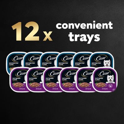 Image showing  Adult Small Breed Filet Mignon and NY Strip Filets in Gravy Wet Dog Food Variety pk., 3.5 oz., 12 pk.