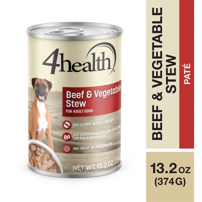 4health with Wholesome Grains All Life Stages Beef and Vegetable Stew Recipe Wet Dog Food, 13.2 oz.