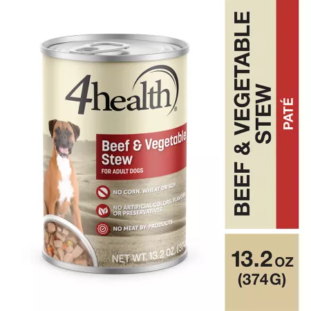 4health with Wholesome Grains All Life Stages Beef and Vegetable Stew Recipe Wet Dog Food 13.2 oz. Wet Dog Food