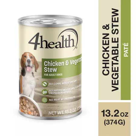 4health with Wholesome Grains All Life Stages Chicken and Vegetable Stew Recipe Wet Dog Food 13.2 oz. Wet Dog Food