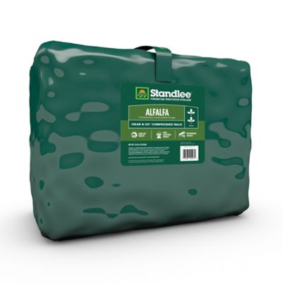 Standlee Premium Western Forage Premium Alfalfa Grab and Go Compressed Hay Bale, 50 lb.