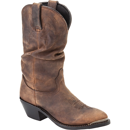 Durango Women's Slouch Cowboy Boots, Distressed Tan, 11 in.