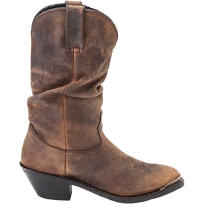 Image showing 6 th Durango Women's Slouch Cowboy Boots, Distressed Tan, 11 in.