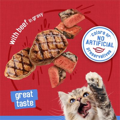 Image showing  All Life Stages Beef Shreds in Gravy Wet Cat Food, 5.5 oz.
