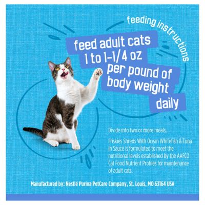 Image showing 5 th Purina Friskies Purina All Life Stages Ocean Whitefish/Tuna Shreds in Sauce Recipe Wet Cat Food, 5.5 oz.
