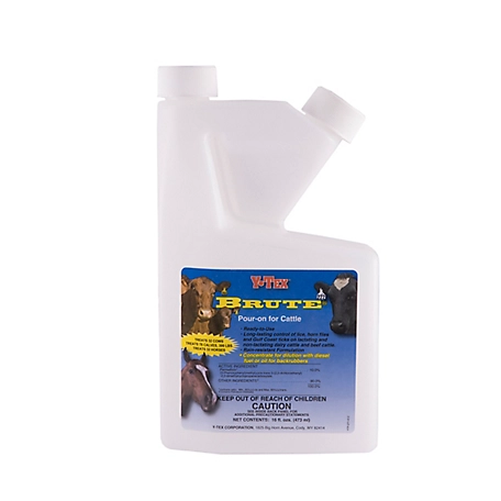 Y-TEX 16 oz. Brute Pour-On Cattle Insecticide