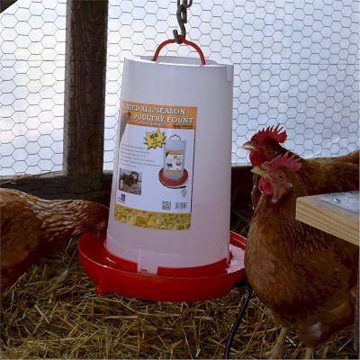 Heated Chicken Waterer Poultry Fountain 3 Gallon NEW 
