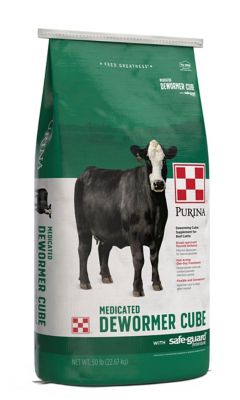 Purina Safe-Guard Cattle Cube Beef and Dairy Cattle Dewormer, 50 lb.