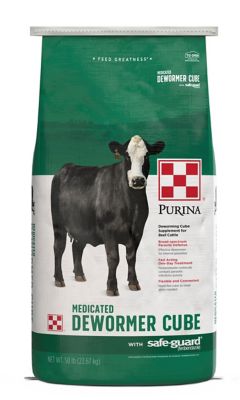 Purina Safe-Guard Cattle Cube Beef and Dairy Cattle Dewormer, 50 lb.