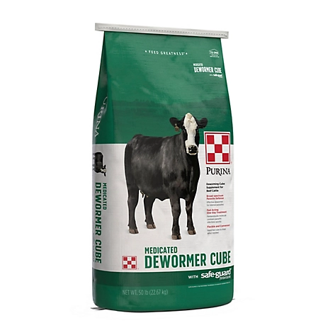 Purina Safe-Guard Cattle Cube Beef and Dairy Cattle Dewormer, 50 lb.