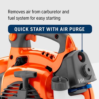 Image showing 5 th Husqvarna 125BVX 170 MPH/470 CFM 28cc Gas 3-in-1 Handheld Leaf Blower, Vacuum and Mulcher