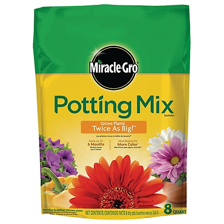 Miracle-Gro Potting Mix, For Container Plants, 8 qt.