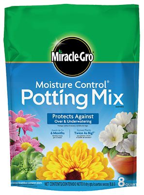 Miracle-Gro 8 qt. Moisture Control Potting Mix I just love Miracle Grow Potting Mix!! It helps my plants grow and be healthy all the time
