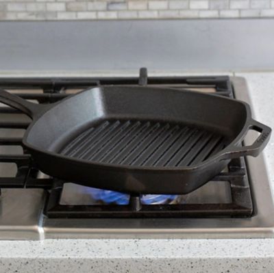 Image showing  Cast Iron Square Grill Pan, 10.5 sq. in.