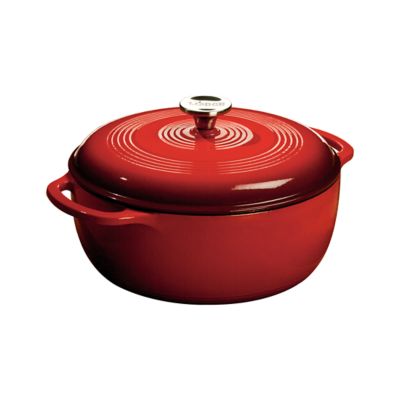 Lodge Cast Iron Enamel Dutch Oven, 6 qt., Red