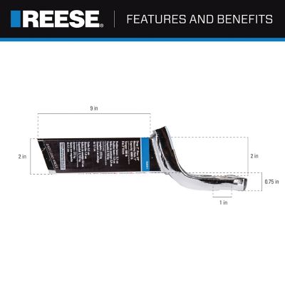 Image showing  1 in. Shank 2 in. Drop 6K lb. Capacity Hitch Ball Mount, Chrome