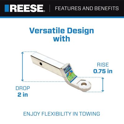 Image showing  1 in. Shank 2 in. Drop 6K lb. Capacity Hitch Ball Mount, Chrome