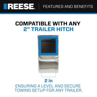 Image showing  2 in. Receiver Interlock Trailer Hitch Ball Mount, 3-1/4 in. Drop, 5,000 lb. Capacity, Chrome