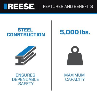 Image showing  2 in. Receiver Interlock Trailer Hitch Ball Mount, 3-1/4 in. Drop, 5,000 lb. Capacity, Chrome