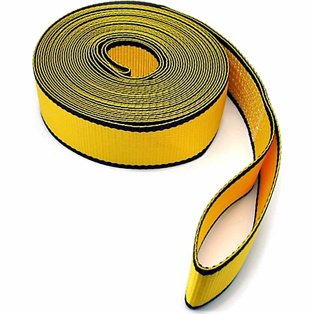 Traveller 20 ft. Tow Strap with Loop Ends, 5,667 lb. Safe Work Load, Yellow