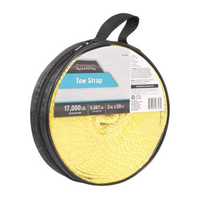 Image showing  2 in. x 20 ft. Tow Strap with Loop Ends, 5,667 lb. Safe Work Load, Yellow