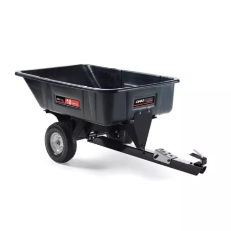 Ohio Steel Tow-Behind 10 cu 600 lb Capacity Swivel Poly Dump Cart Mower Attachments