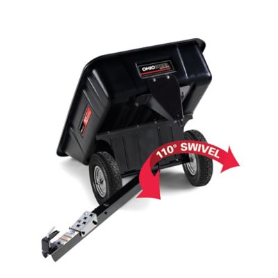 Image showing  Tow-Behind 10 cu. ft. Poly Swivel Dump Cart, 600 lb. Capacity