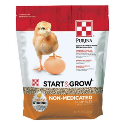 Purina Start and Grow Non-Medicated Chick Feed Crumbles, 5 lb. Bag