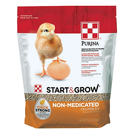 Purina Start and Grow Non-Medicated Chick Feed Crumbles, 5 lb. Bag