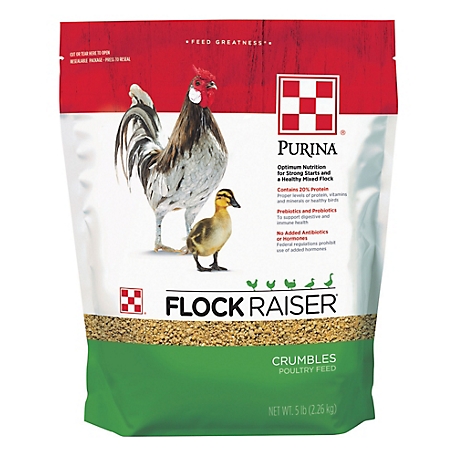 Purina Flock Raiser Crumbles Poultry Feed, 5 lb.