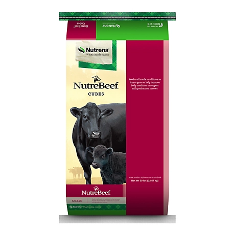 Nutrena NutreBeef Cattle Breeder Cottonseed Cube with 37% AN Feed, 50 lb.