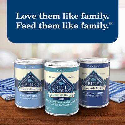 Image showing 7 th Blue Buffalo Homestyle Adult Fish and Vegetables Pate Wet Dog Food, 12.5 oz. Can
